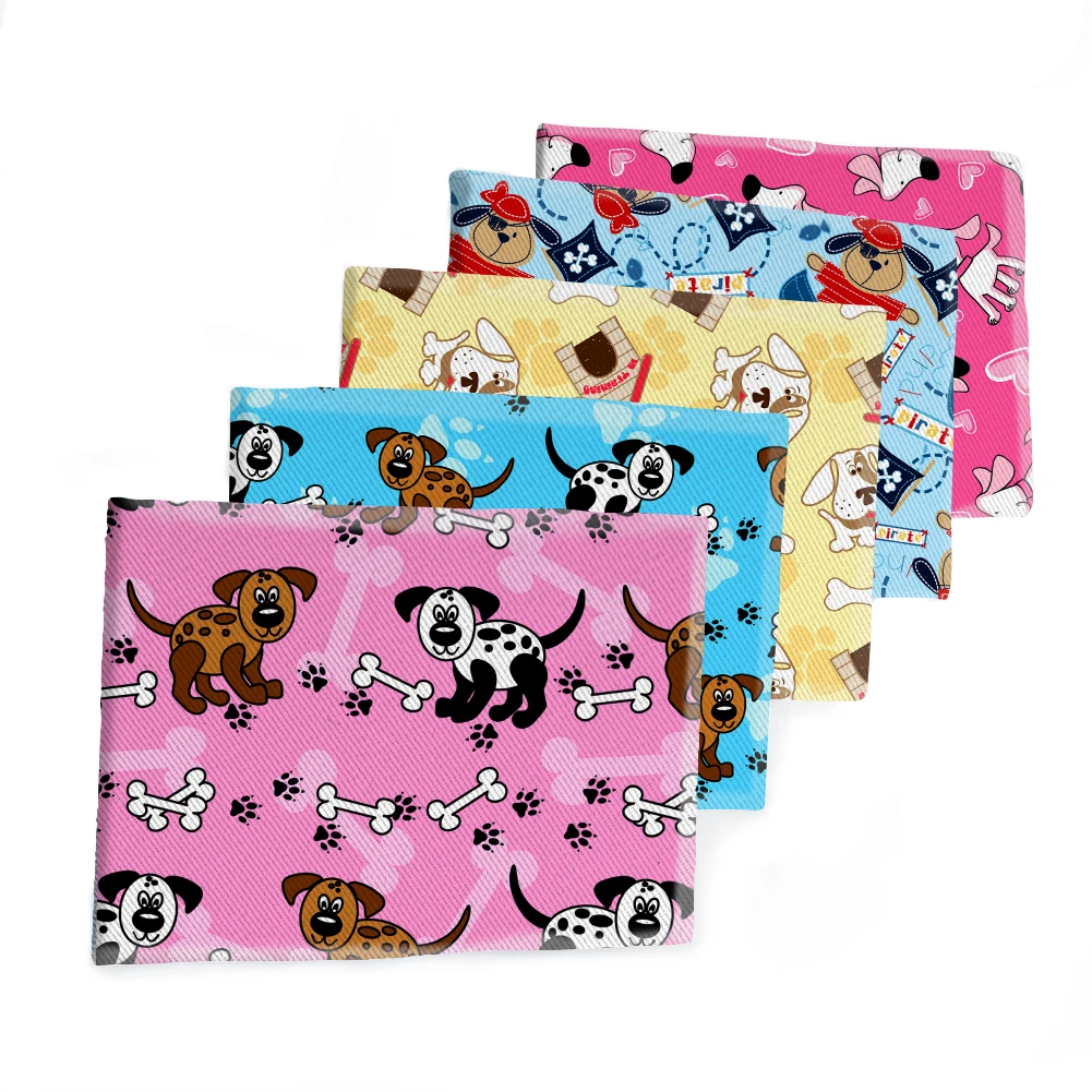 

Animal Cartoon Dog Polyester Cotton Fabric Printed Twill Fabrics Sheet DIY Dress Handbag Sewing Materials 50*145cm