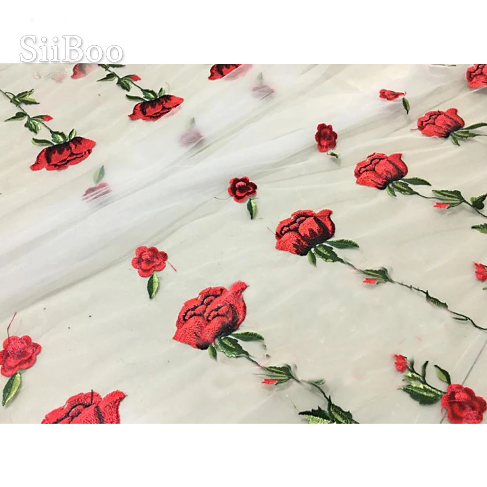 Черно-белая кружевная ткань с цветочной вышивкой для свадебной вечеринки