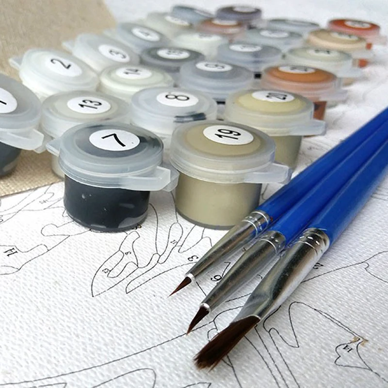 Раскрашивайте по номерам для взрослых картины сделай сам с двумя рыбами