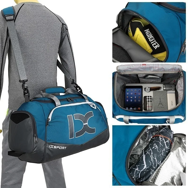 

40L Large Capacity Men Gym Bags Dry Wet Separation Waterproof Sports Bags for Training Fitness Yoga Shoulder Bag Handbag