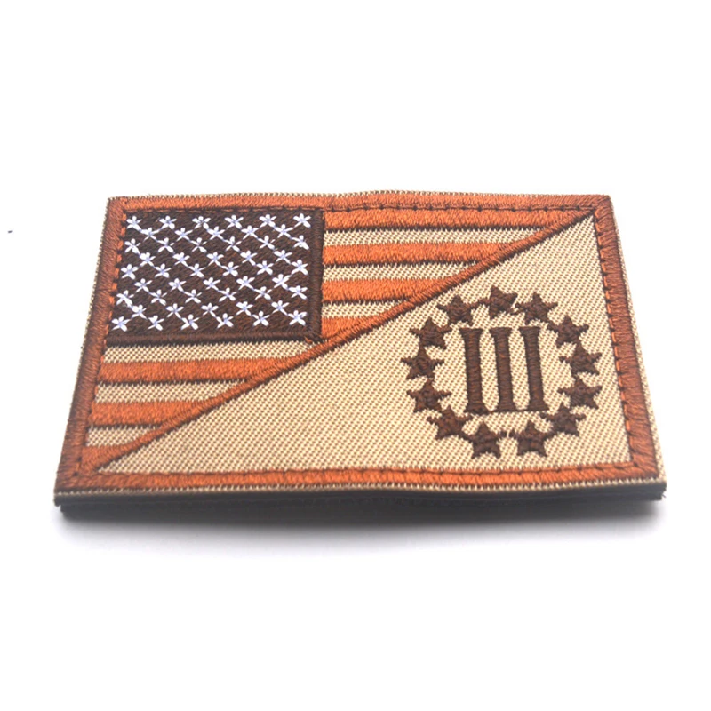 Тройной центр США американский флаг армия пустыня крючок нашивка значок | Дом и
