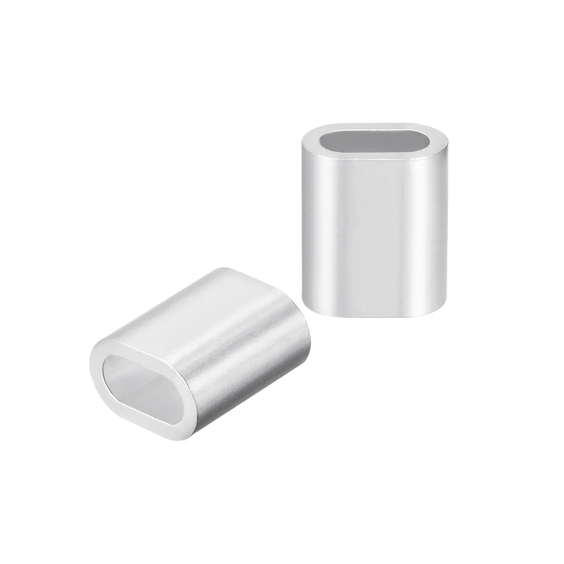 

uxcell 20Pcs M4 Aluminum Oval Sleeve 4.4mm(11/64 Inches) Steel Wire Rope Sleeves Crimping Sleeves Clips Cable Ferrules