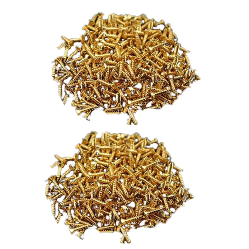 

60Pcs New Gold Pickguard Screws For Fender Strat/Tele Electric Guitar Bass