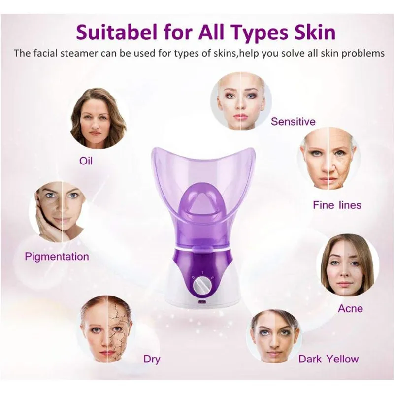 

Facial Steamer Deep Cleaning Beauty Sprayer SPA Pores Moisturizing Anti-Aging Promote Blood Circulation Face Skin Care Machine