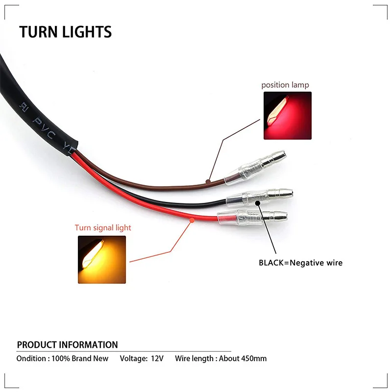 Светодиодная сигнальная лампа DERI для мотоцикла 1 пара Световых указателей