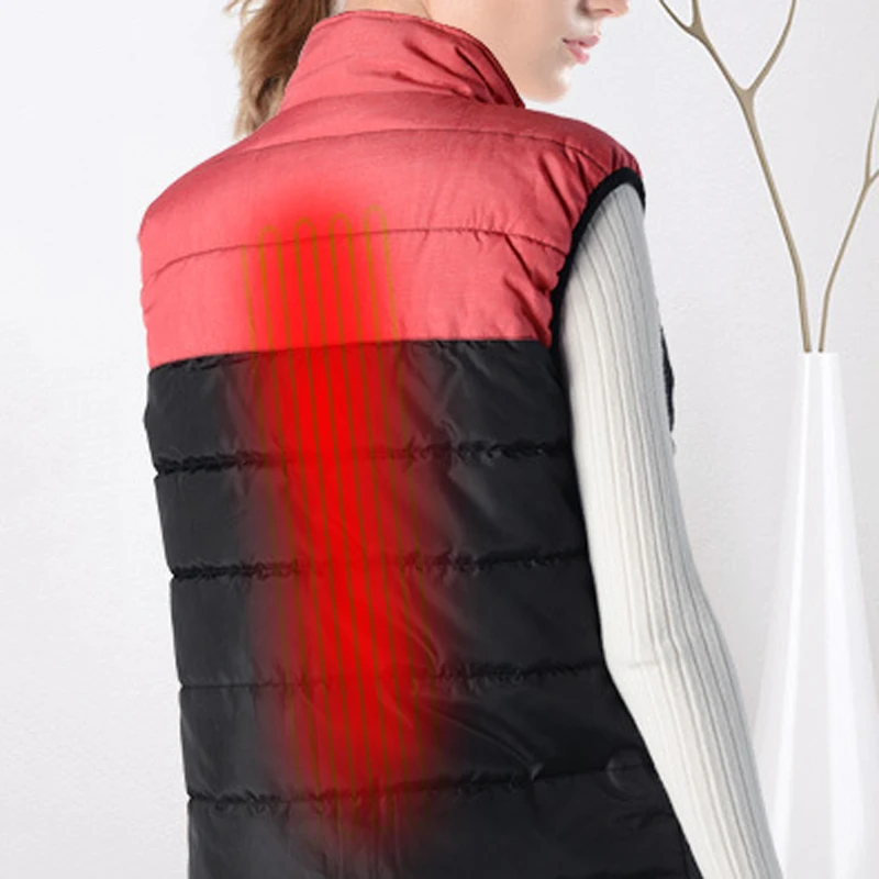 Теплый жилет USB умный с одним контролем хлопковое пальто стоячий воротник