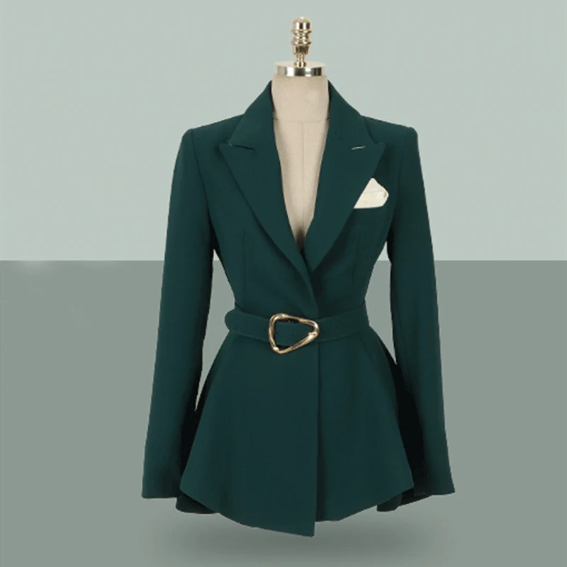 

2021 Spring Women Blazers Suits 2 Piece Sets Korean Style Fashion Elegant Office Lady Business Blazer And Trousers Femme