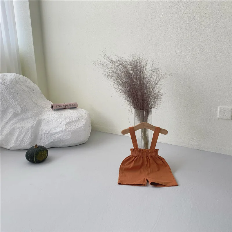 

MILANCEL 2021 Baby Clothing Set Toddler Girls Suit Vintage o Neck Tee Brown Shorts 2 Pcs Outfit