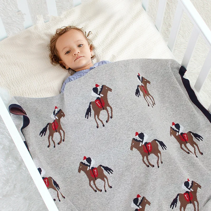 

Cotton Knitted Baby Blanket Newborn Infant Kids Swaddle Wrap Baby Bed Cot Crib Quilt Stroller Cover Baby Bedding Accessories