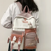 2021 new waterproof nylon insert buckle women backpack female cute multi pocket travel bag schoolbag for teenage girls book bags