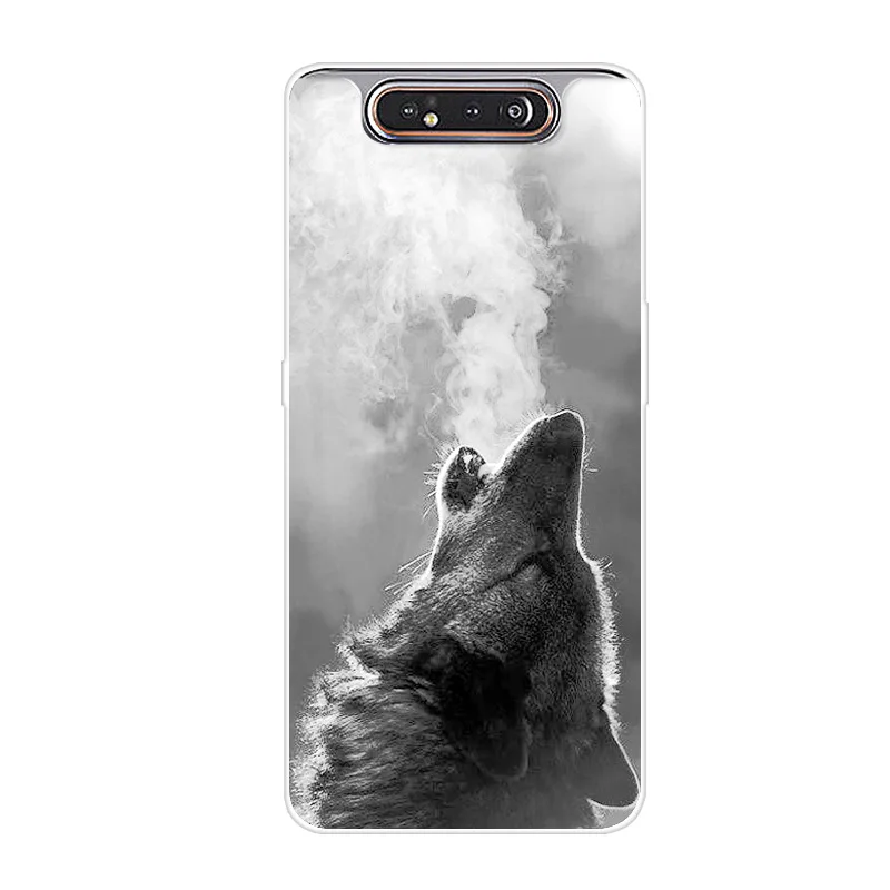 Белый Чехол для телефона для samsung Galaxy A80, силиконовый чехол с цветком, мягкий ТПУ чехол для samsung A80 A 80, чехол, Модный чехол - Цвет: Белый