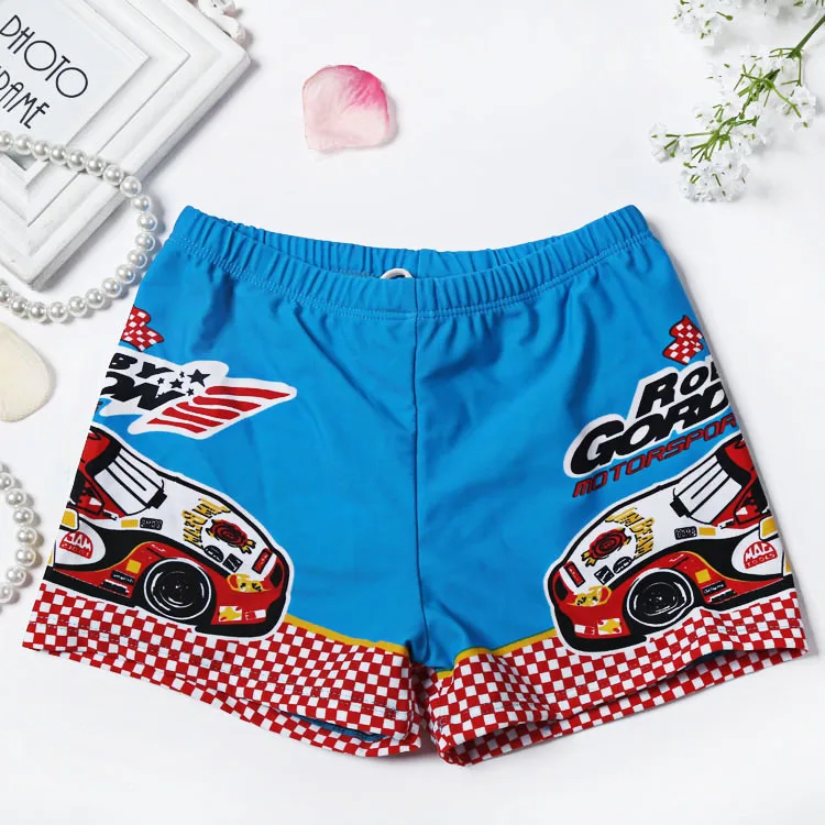 Детские плавки с принтом в виде машины для мальчиков Шорты плавания 3 цвета