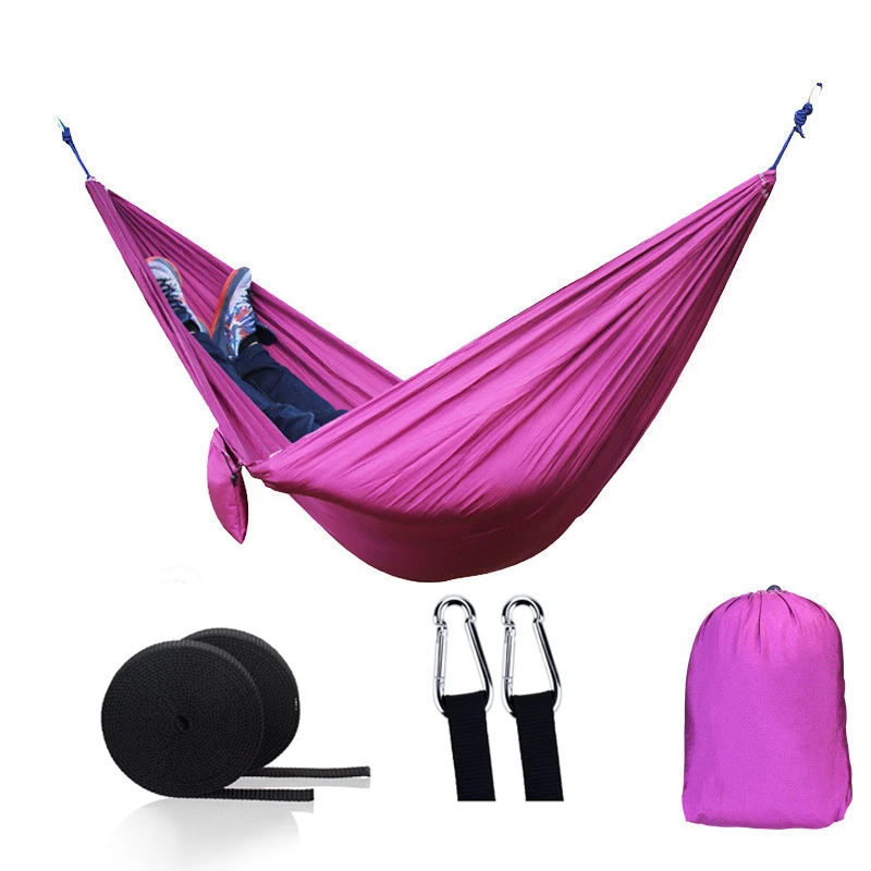 Портативный нейлоновый гамак с парашютом для кемпинга выживания сада охоты