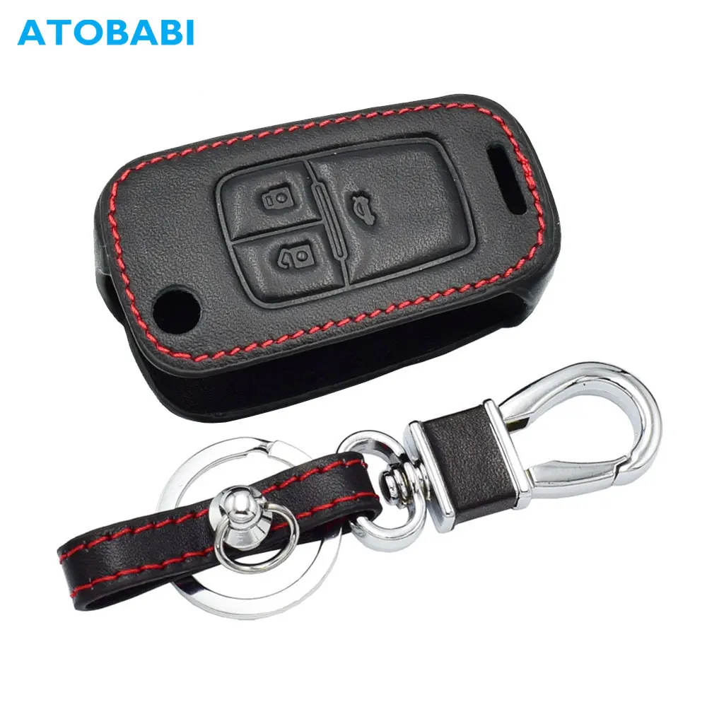 Кожаный чехол для автомобильного ключа Chevrolet Cruze Opel Опель МОККА Buick Encore 3 кнопки