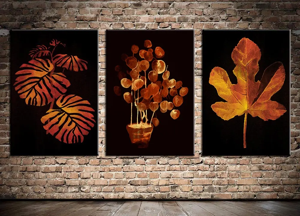 

Leafs Home Decor Wall Art Canvas Print 3pdkm-k70a -3 Pieces 50x70cm