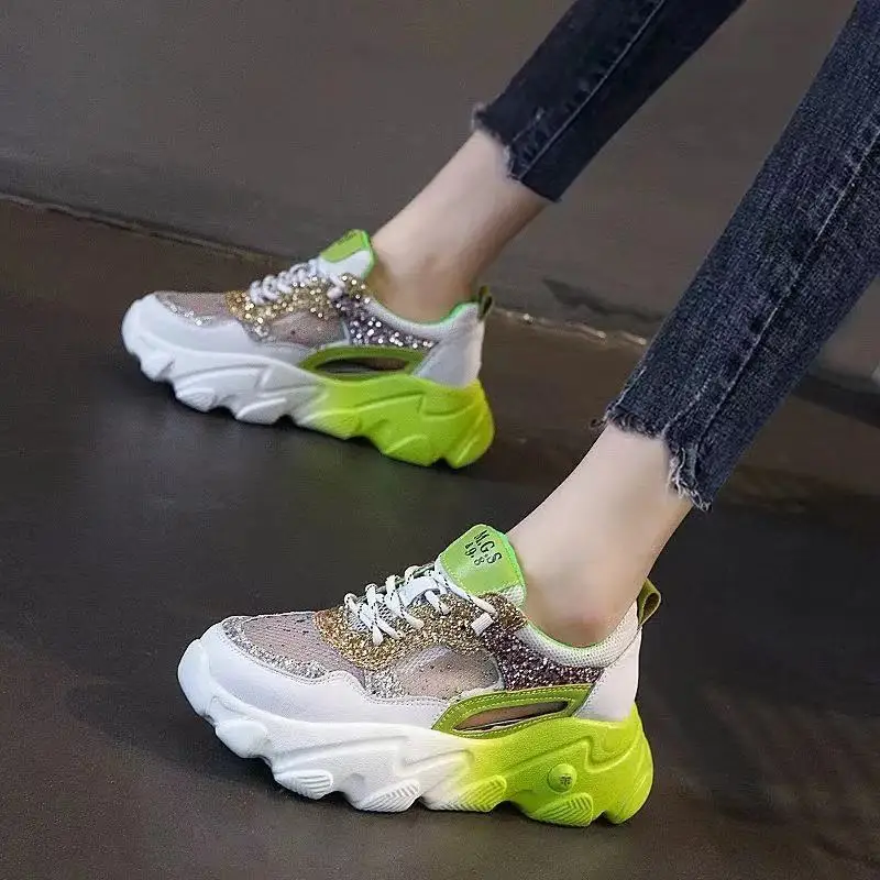Platform Sneakers Women Casual Shoes Fashion Thick Bottom Ladies Trainers Basket Femme Chunky Sneakers Female Shoes Zapatillas