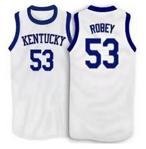 

#53 Rick Robey Kentucky Wildcats Basketball Jerseys Blue White Embroidery Stitched Personalized Custom any size and name Jersey
