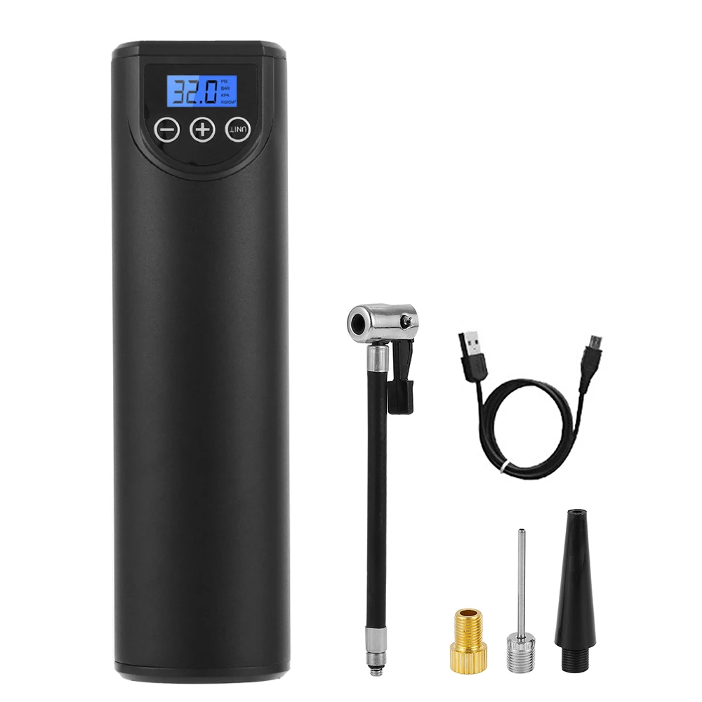 barato Compressor De Ar Portátil Para Carro, 12v, Psi, Mini Bomba Elétrica Inflável Para Carro, Bicicleta, Bomba Recarregável Com Luz De Emergência De Led