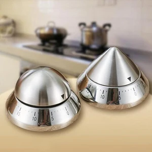 timer stainless steel kitchen timer round egg shaped mechanical alarm clock countdown kitchen gadgets accessories free global shipping