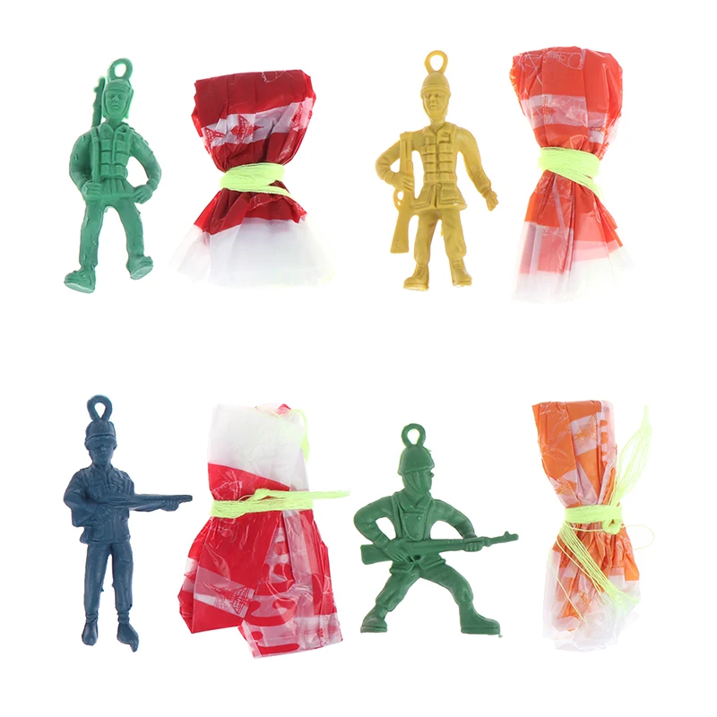 

2pcs Outdoor Fun Sports Play Game Kids Hand Throwing Parachute Toy For Children's Educational Parachute With Figure Soldier