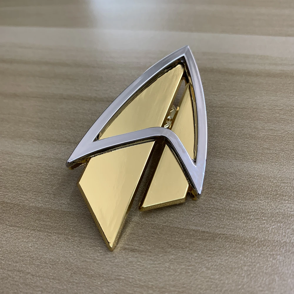 Значок Admiral JL Picard Золотая брошь для общения нового поколения значок со звездой