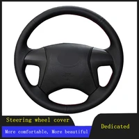 car steering wheel cover braid wearable genuine leather for toyota highlander 2008 2014 camry 2007 2008 2009 2010 2011