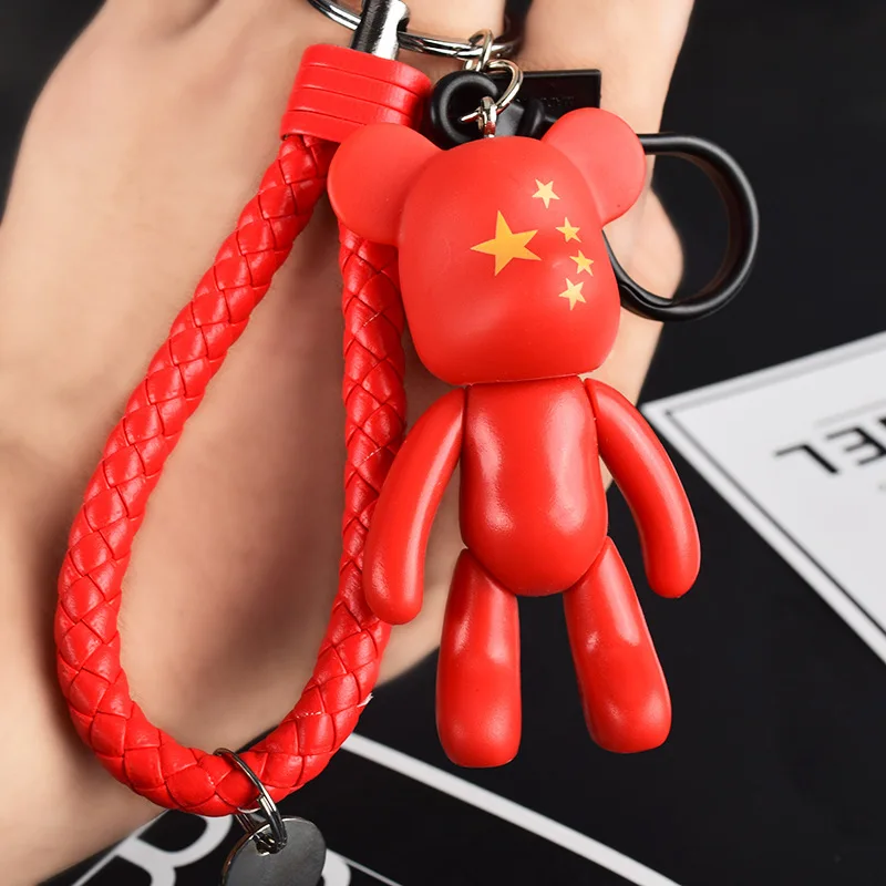 Южная в Корейском стиле с милым рисунком медведя из мультфильма брелок для