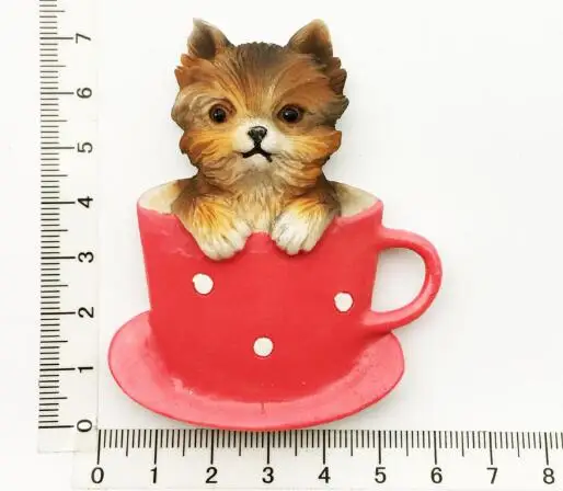 Собака ручной росписью 3D холодильник сувениры магниты на магнит