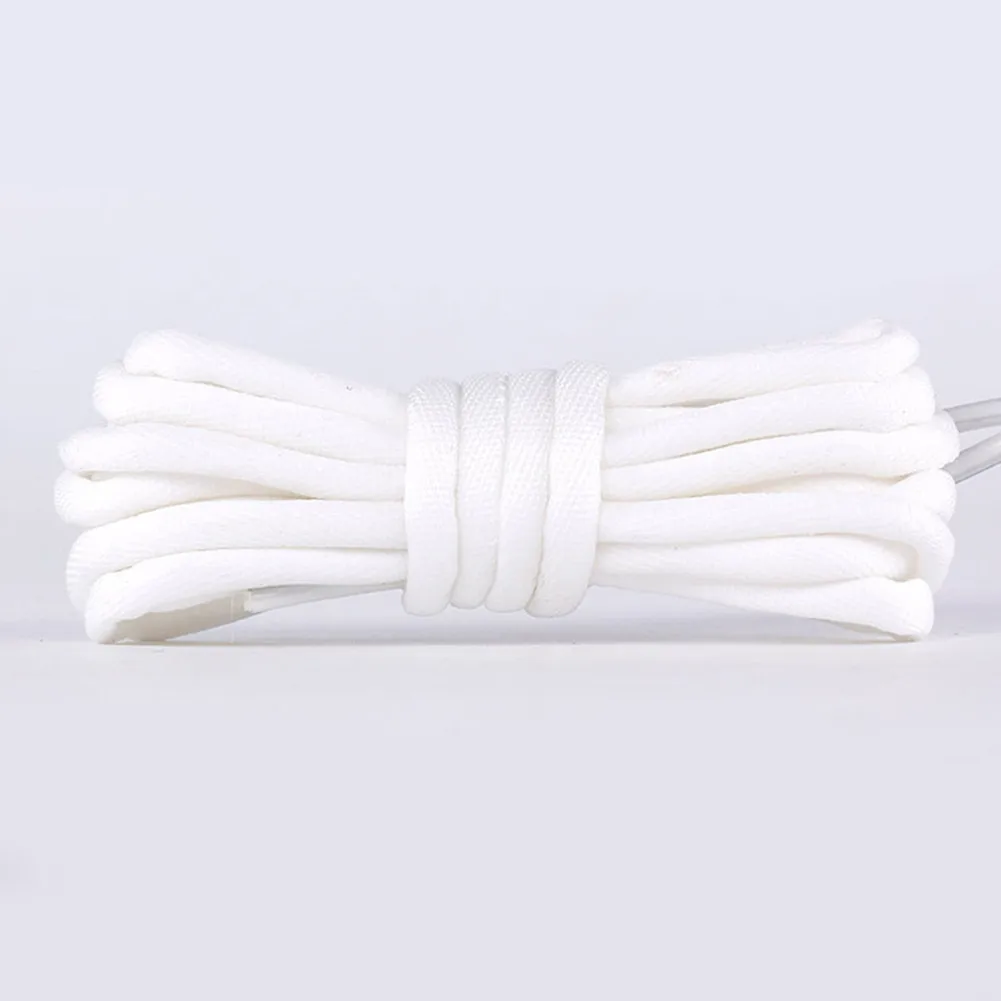 Unisex Duurzaam Sport Laarzen 120-140cm laces 1 pair Classic Casual Bold round shoelaces Black and white sports white shoe laces