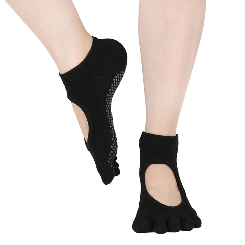 Женские нескользящие хлопковые носки с пятью пальцами 5 пальцев | Спорт и