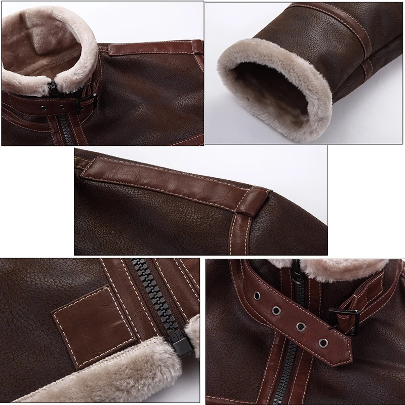 Мужская куртка из искусственной кожи Leon S Kennedy зимняя флиса с плюшевой подкладкой