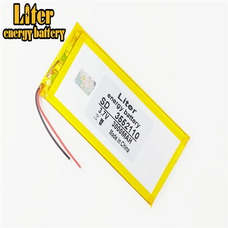 Литий-ионный аккумулятор 3 7 V 3000mah для планшетных ПК дюймов MP3 MP4 3552110