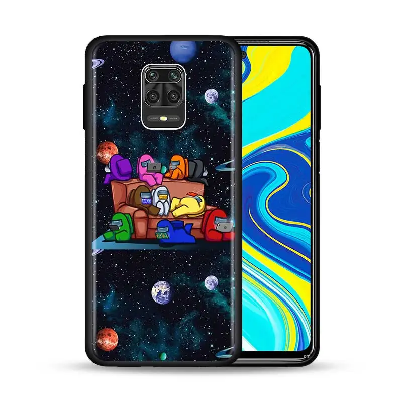 

Case For Xiaomi Redmi Note 9 9S 8 8T 7 Pro 7A 8A 9A 9C Black Soft Phone Back Shell K20 K30 Capa Cover Among Us Gme