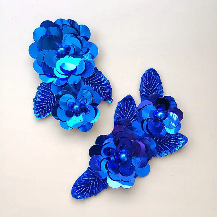 10 шт. красная золотая роза 3D вышивка бисером блестки цветы нашивка одежда