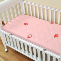 cotton crib fitted sheet soft breathable baby bed mattress cover cartoon newborn bedding for cot 130x70cm bedding bed baby