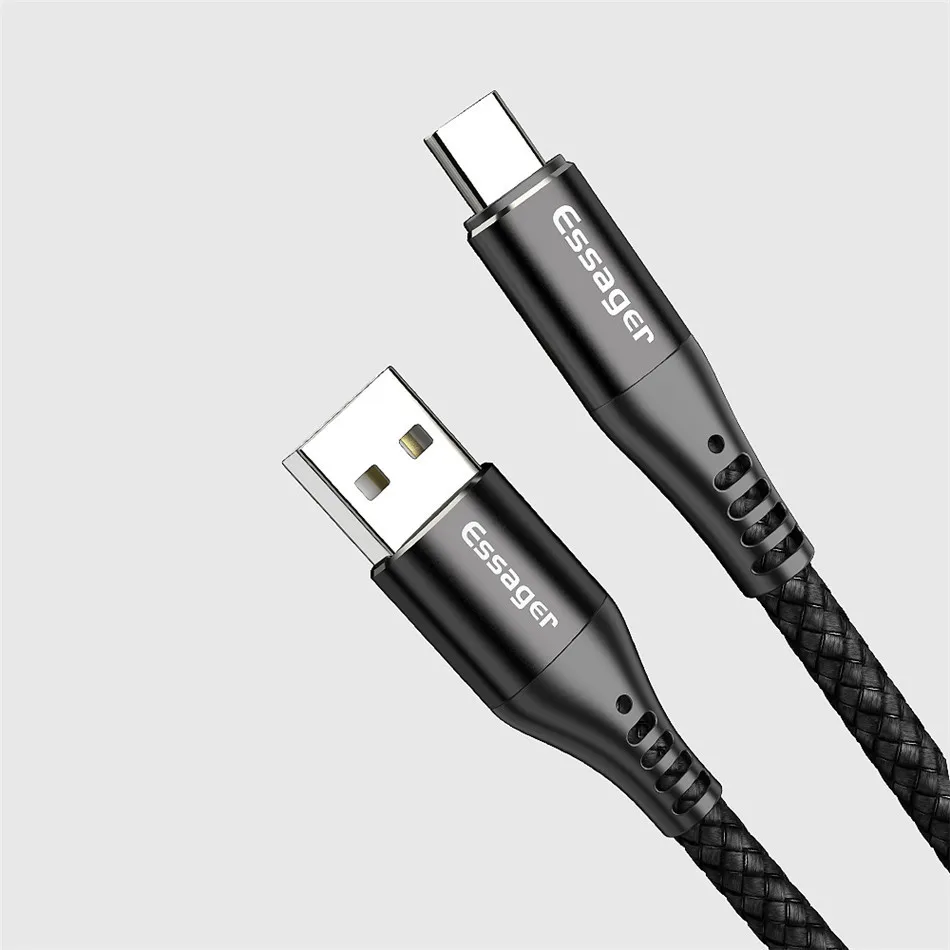 Кабель Essager 5A usb type-C для huawei mate 20 10 P30 P20 Pro Lite USBC Быстрая зарядка type-C кабель для мобильного телефона USB-C шнур зарядного устройства