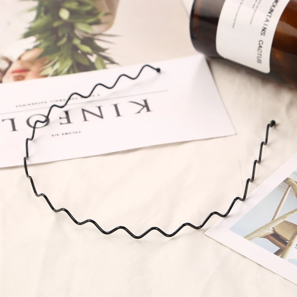 Обруч для волос в виде волны Спортивная металлическая шпилька мытья лица