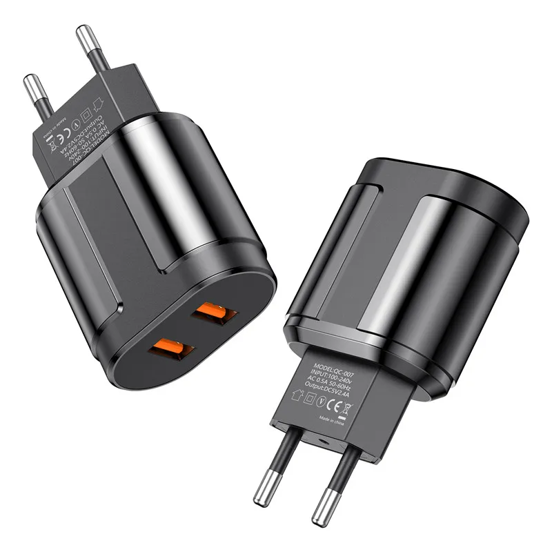 Сетевое зарядное устройство USLION с двумя USB портами 5 В 2 4 А быстрая зарядка