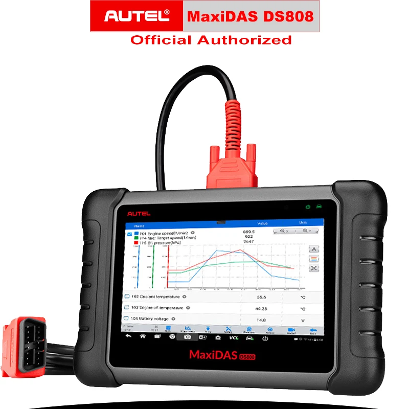 AUTEL Maxidas DS808 автомобильный диагностический инструмент OBD2 сканер полная система wifi ключ кодирования такой же, как MS906 PK ds708 код ридер
