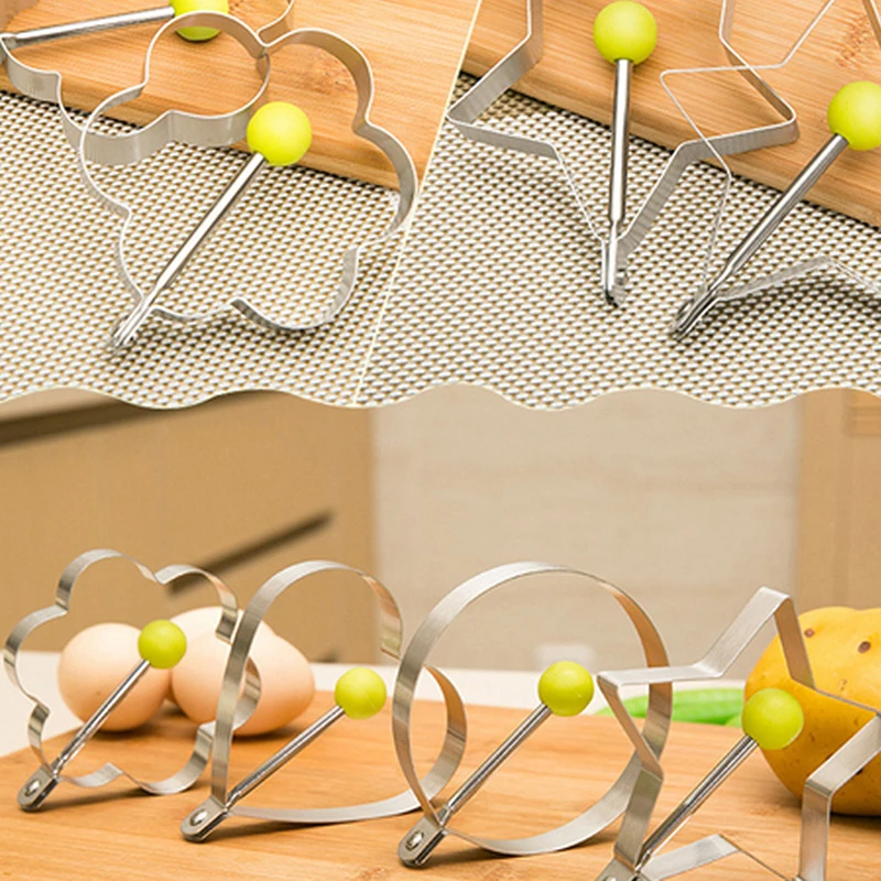 1PC Egg Mold Stainless Steel Fried Pancake Shaper Omelette DIY Breakfast Mould Kitchen Cooking Tools 5 Style | Дом и сад