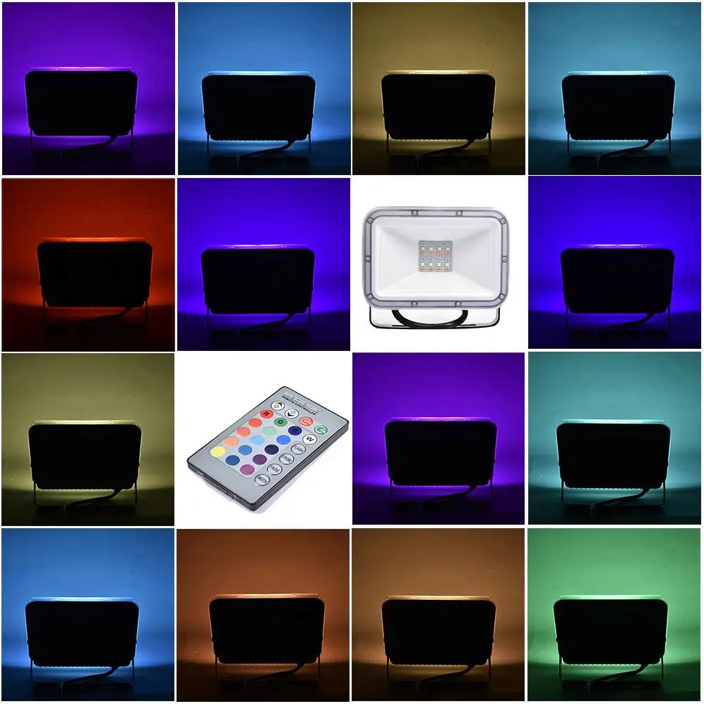 

Лампа наружного освещения с дистанционным управлением, 10/30/50 Вт, RGB, 110 В