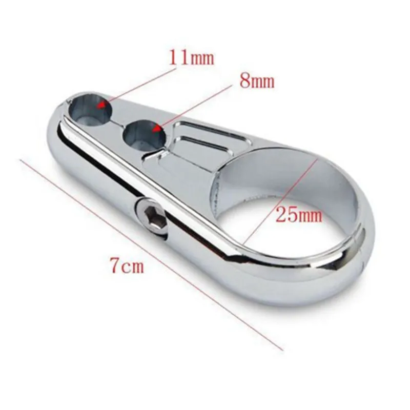 Универсальный 1 'ཕ мм черный хромированный кабельный тормозной зажим для руля сцепления Harley Honda Yamaha Suzuki