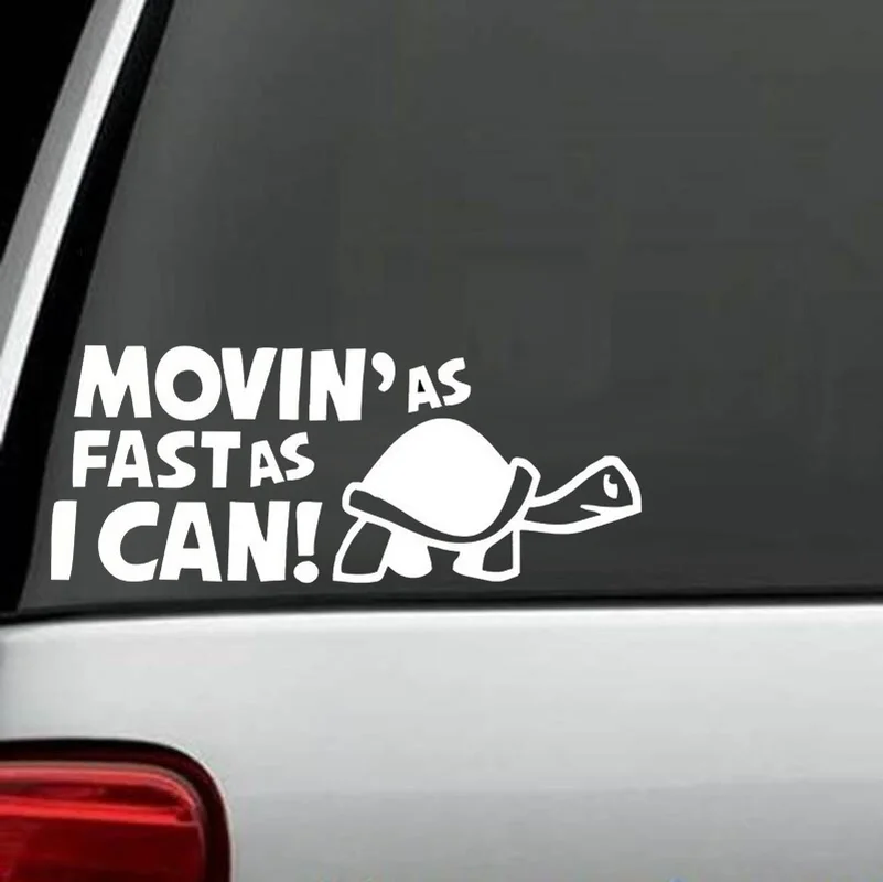 Забавная виниловая наклейка как можно быстрее 21*8 см |