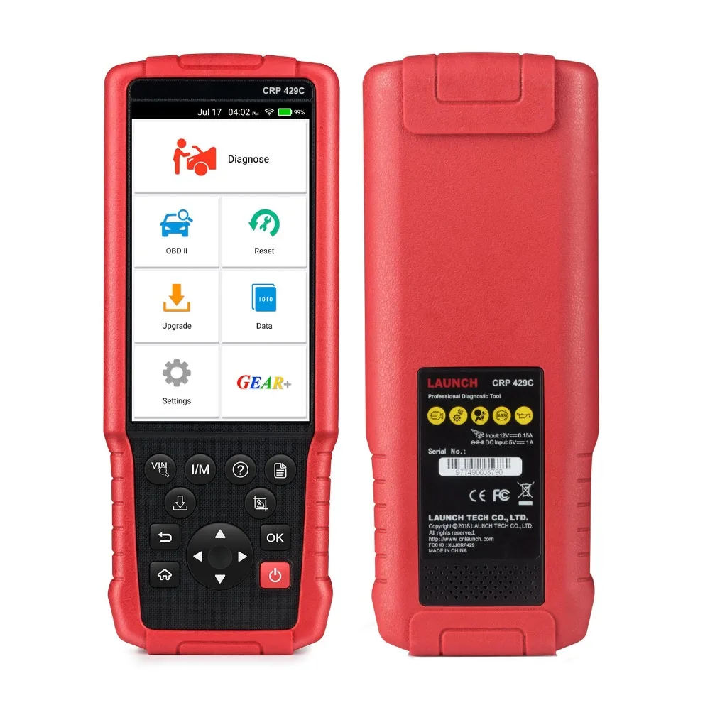 LAUNCH X431 CRP429C автоматический диагностический инструмент для двигателя/ABS/SRS/AT+ 11 сервис CRP 429C OBD2 считыватель кодов PK CRP129 CRP429 Creader 9081