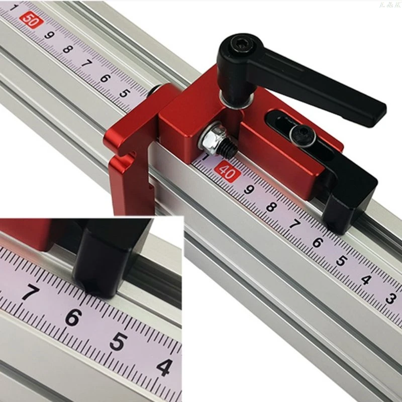 

75mm Height with T-tracks Stop Miter Gauge Table Saw Aluminium Profile 75mm Height T-Slot Stopper Woodworking Tool L29K