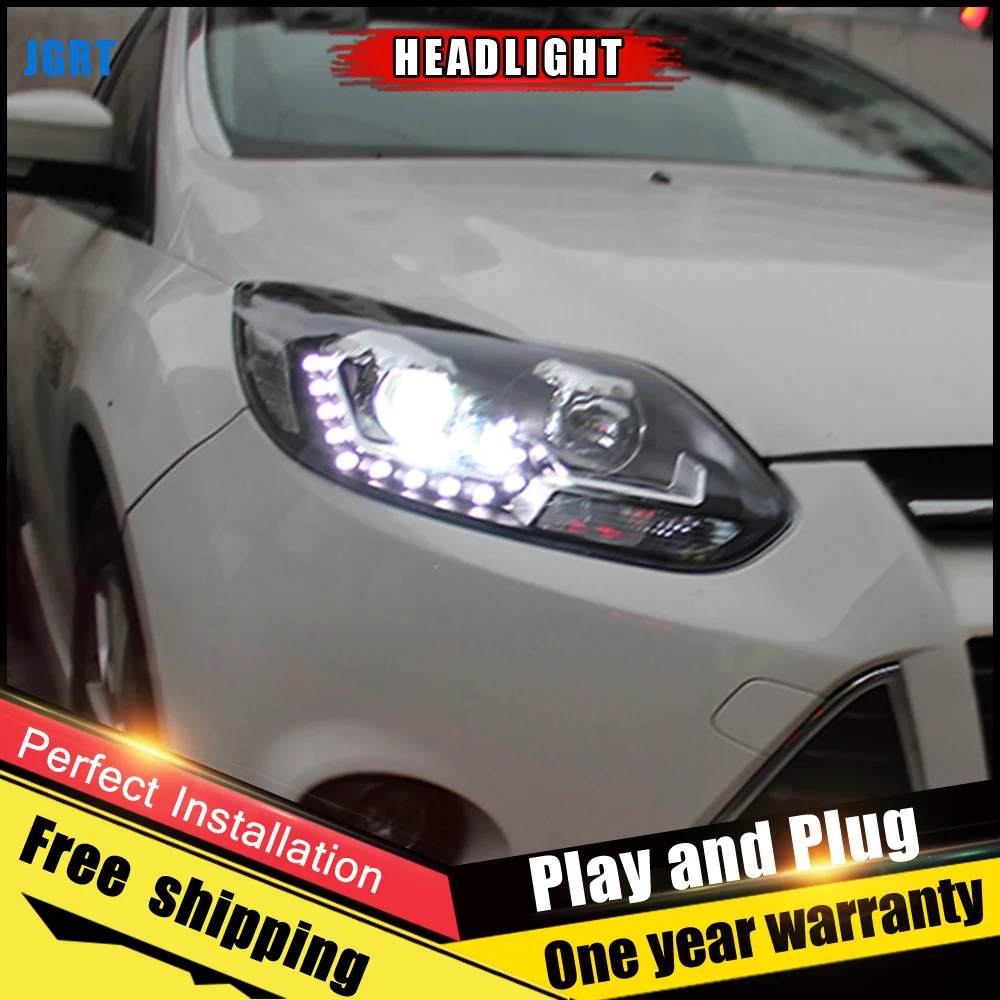 2 шт. светодиодный льные светодиодные фары для Ford focus 2012-2014 | Автомобили и