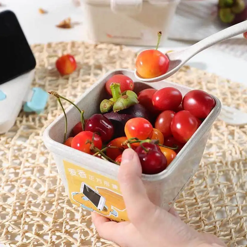 Детский Ланч бокс Пшеничная солома/304 нержавеющая сталь детская коробка для