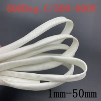 510m fiberglass tube 1mm 25mm htg cable sleeve soft chemical fiber glass wire wrap protector insulation high temperature pipe