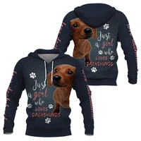 loves dachshunds 3d printed hoodies fashion pullover men for women funny animal sweatshirts sweater cosplay costumes