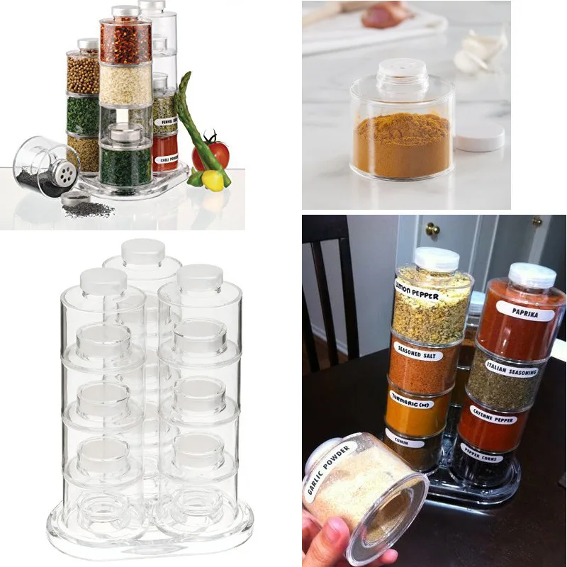 

12 Spice Jar Spice Tower Carousel Spin Carousel Design Herb Spices Seasoning